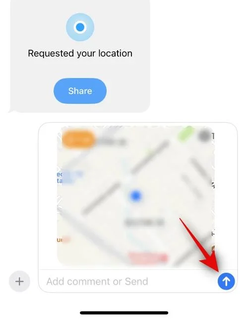 iPhoneのメッセージで位置情報を直接送信する方法
