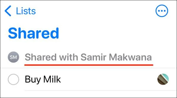Cara berkongsi senarai dalam apl Peringatan pada iPhone