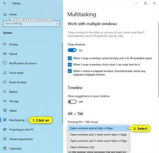 Comment changer ce que Alt+Tab affiche dans Windows 10