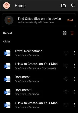 Cómo activar el modo oscuro en Microsoft Office en Android