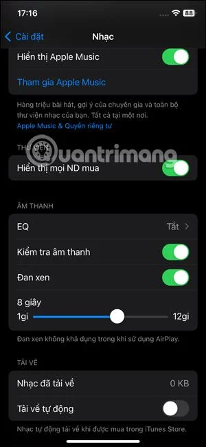 iPhoneでApple Musicのクロスフェード機能を有効にする方法