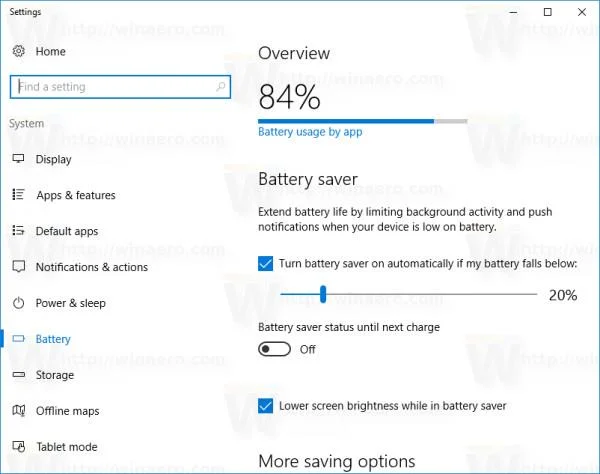 Windows 10 でアプリが使用するバッテリー使用量に関する詳細情報を見たいですか?