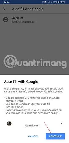 Comment remplir automatiquement les mots de passe sur Android
