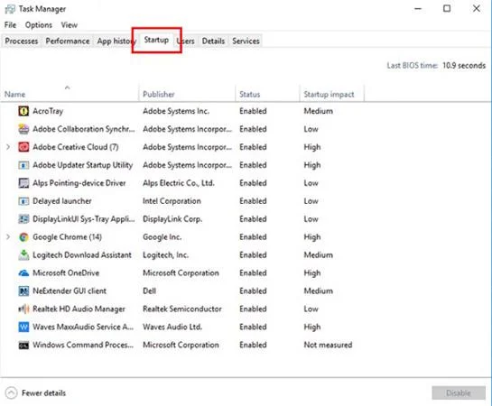 Bagaimana untuk mempercepatkan permulaan Windows 10