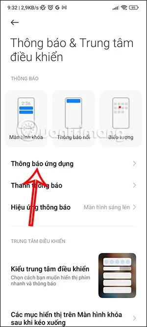 Paramètres de notification