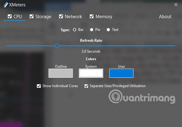 Görev Çubuğundan CPU ve RAM durumunu görüntülemek için XMeters nasıl kullanılır?