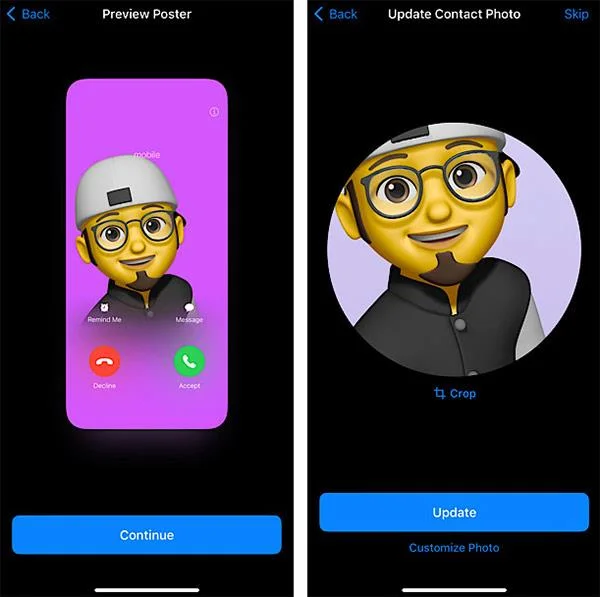 Cara membuat imej poster emoji untuk nombor telefon anda pada iPhone