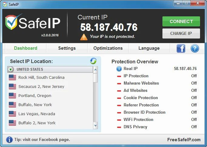 IP palsu, perisian terbaik untuk menukar IP, melayari web tanpa nama