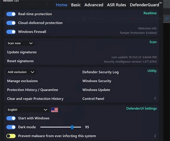 Windows Defender'ı yapılandırmak için DefenderUI nasıl kullanılır?