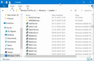 Adakah selamat untuk memadam fail daripada folder Windows\Installer dalam Windows 10?