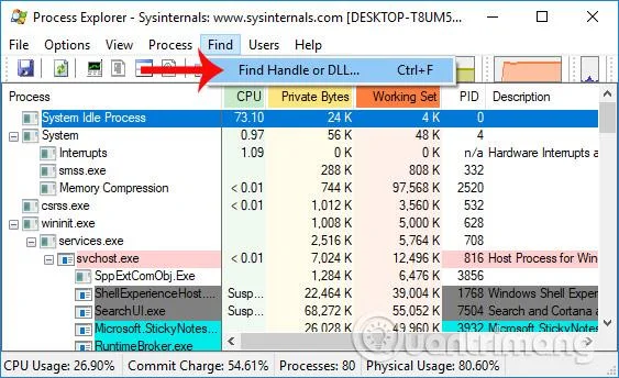 Cara menguji aplikasi menggunakan Webcam menggunakan Process Explorer