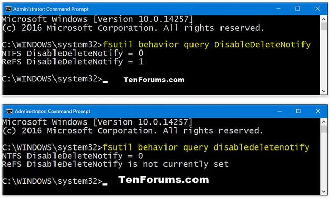 Bagaimana untuk mendayakan/melumpuhkan sokongan TRIM untuk SSD dalam Windows 10
