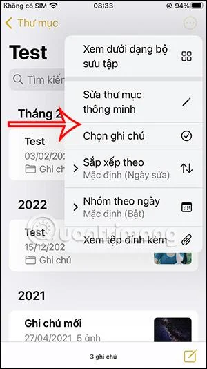 Cara menggunakan folder pintar dalam Nota iPhone