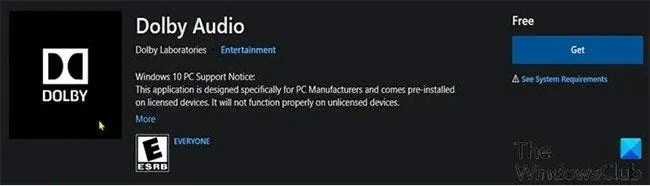 Dolby Audio installeren op Windows 11/10