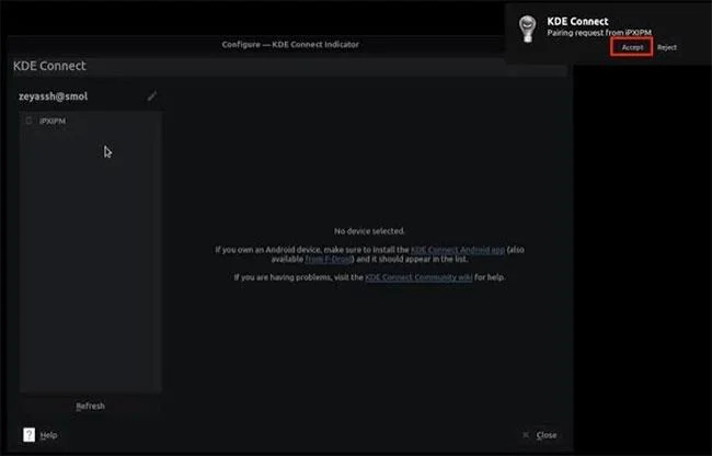 Cara menyambungkan iPhone ke PC Linux menggunakan KDE Connect