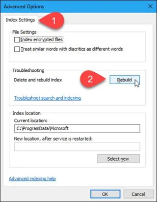 Arahan untuk menyembunyikan fail dan folder dalam Carian Windows 10
