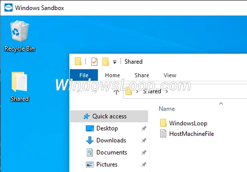 Cara membuat folder kongsi dalam Kotak Pasir Windows
