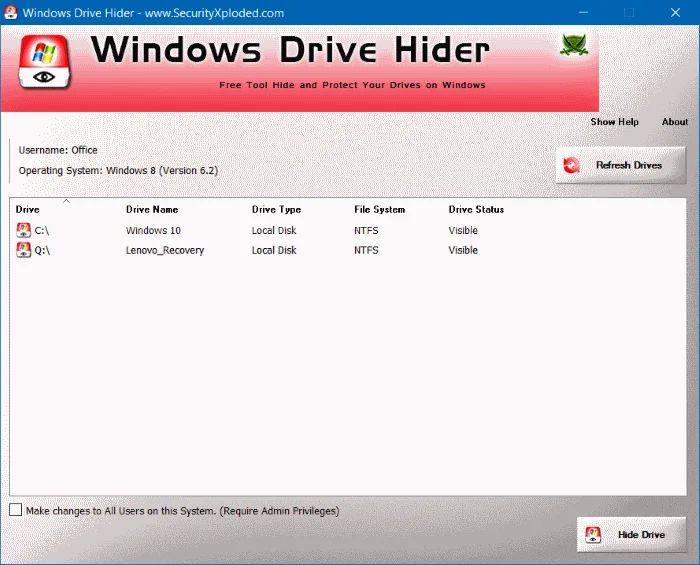 3 modi per nascondere la partizione di ripristino su Windows 10/8.1/7