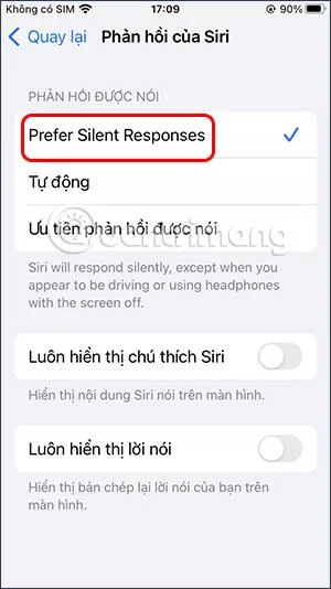 Bagaimana untuk meredamkan balasan Siri pada iPhone