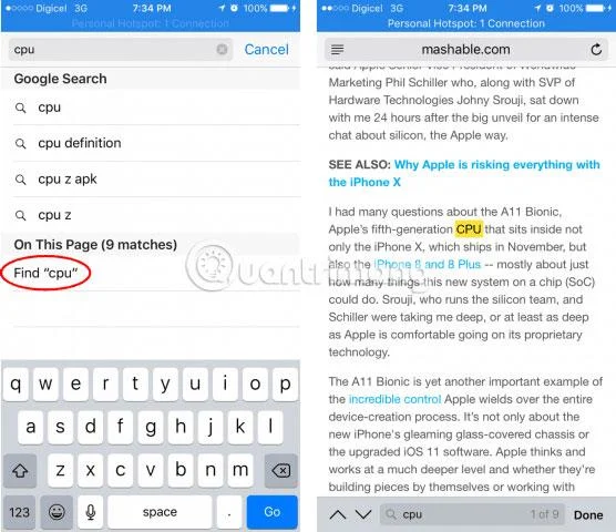 Encuentra palabras específicas en páginas web con iOS y Android