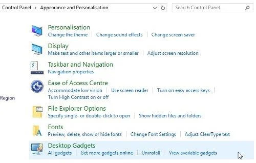 Windows 10 için Gadget'lar nasıl yüklenir