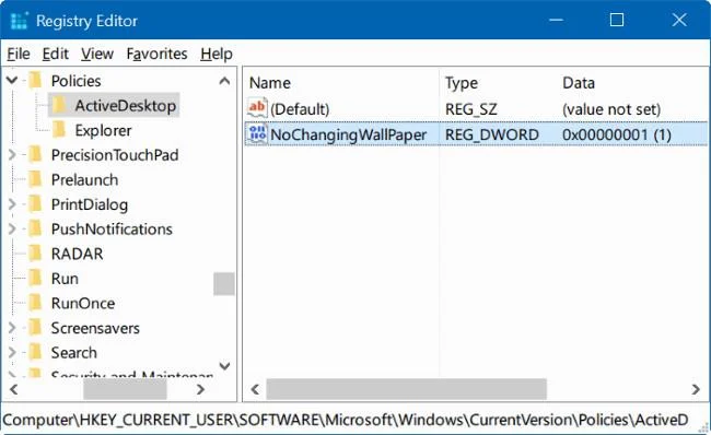 Ralat "tidak boleh menukar kertas dinding desktop" pada Windows 10, ini adalah cara untuk membetulkan ralat