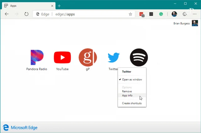 Come utilizzare le app Web nel nuovo browser Chromium Edge su Windows 10