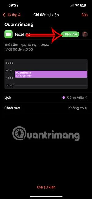 Arahan untuk menjadualkan FaceTime pada iPhone