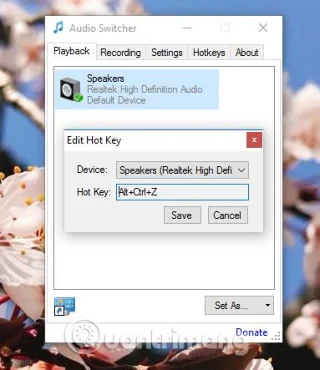 Hotkey bearbeiten