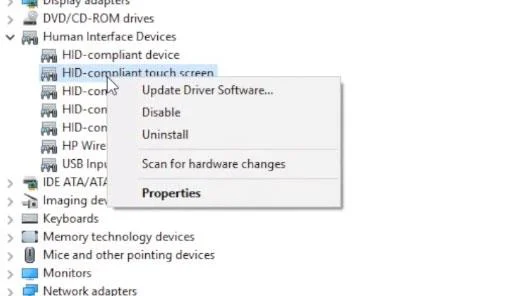 Arahan untuk membetulkan ralat skrin sentuh pada Windows 10