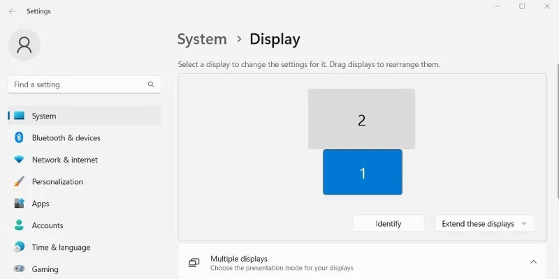 Meerdere monitoren configureren in Windows 11