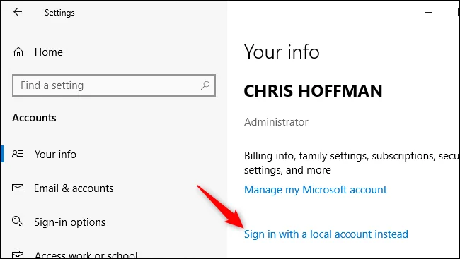 Cara membuat akaun setempat semasa persediaan Windows 10