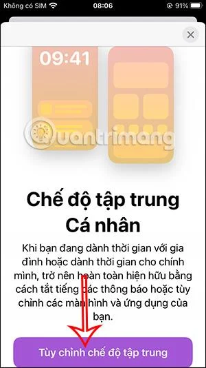 Cara menghidupkan mod Fokus iPhone kuasa rendah