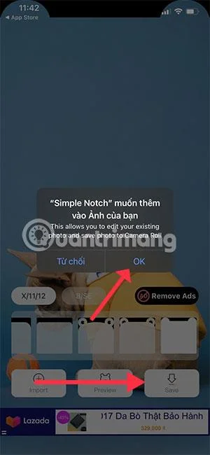 Cipta kertas dinding telinga beruang dan telinga kucing dengan Simple Notch