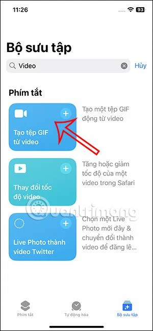 Arahan untuk menukar video kepada GIF pada iPhone