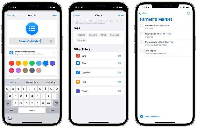 Perkara baharu dalam apl Nota dan Peringatan pada iOS 15