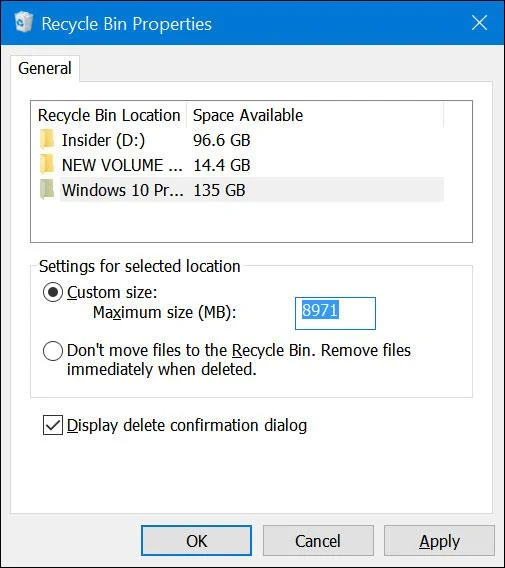Betulkan ralat "Item Ini Terlalu Besar Untuk Dikitar Semula" pada Windows 10