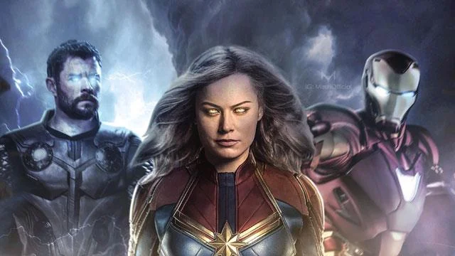Set kertas dinding Kapten Marvel resolusi tinggi untuk komputer