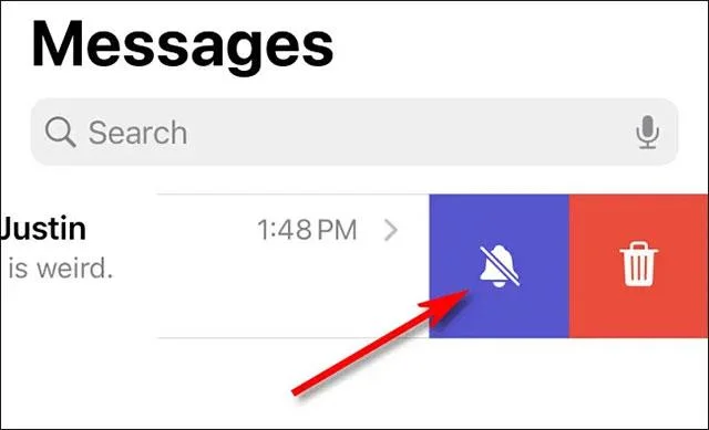 Cara meredamkan sembang kumpulan atau mesej teks dalam apl Messages pada iPhone