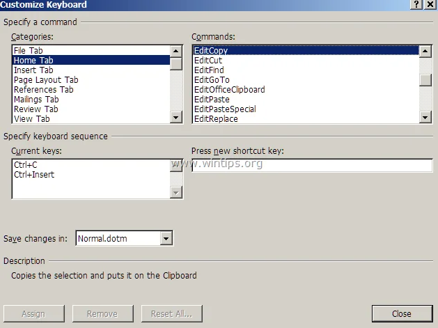 Correction de la commande Copier Coller ne fonctionnant pas sur Word, Excel (2007, 2010)