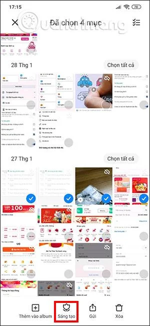 Xiaomi携帯電話での写真結合ステップ1