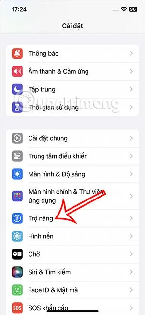 Accéder aux paramètres d'accessibilité sur iPhone