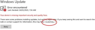 Fix Windows 10-updatefout 0x800f0988, 0x800f081f of 0x800f08a