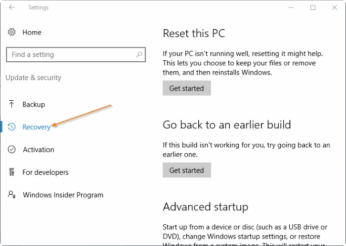 Bagaimana untuk membuka tetapan UEFI pada Windows 10