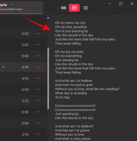 Bagaimana untuk menambah lirik pada Apple Music Windows