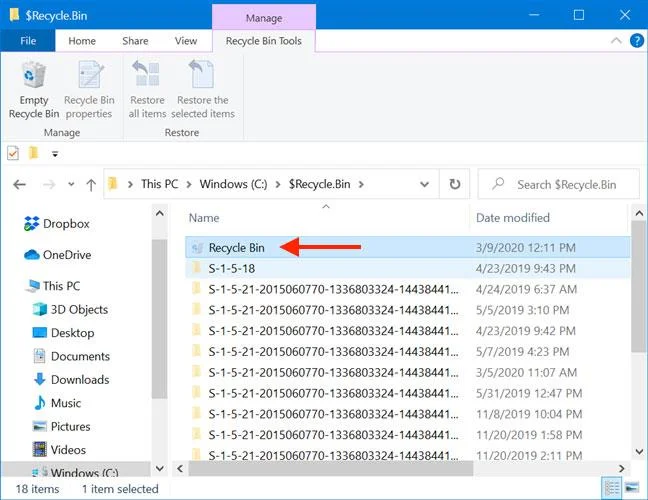 9 cara untuk membuka Recycle Bin pada Windows