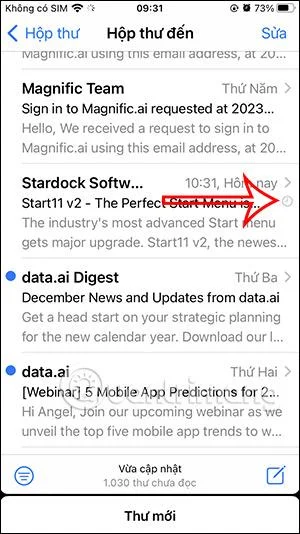 Como lembrar de reler e-mails no iPhone