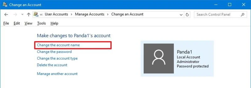 Windows 10'da oturum açma adınızı değiştirme talimatları