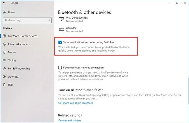 Comment activer la fonctionnalité Swift Pair sur Windows 10