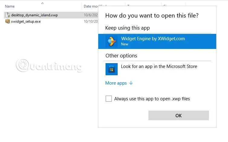Dynamic Island'ı Windows'a yükleme talimatları